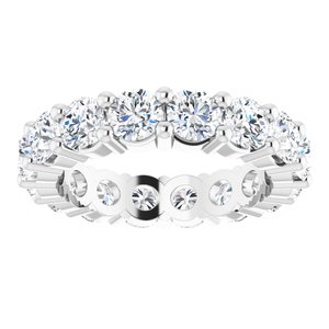 10K White Gold 3 7/8 CTW Natural Diamond Eternity Band Size 5.25