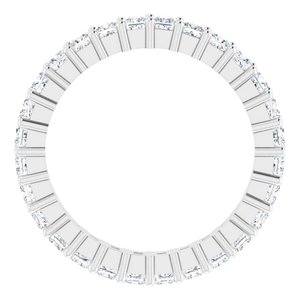 10K White Gold 1 1/4 CTW Natural Diamond Eternity Band Size 5.25