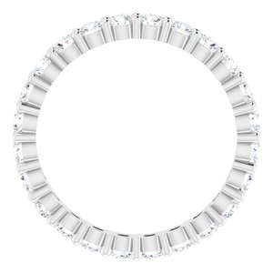 10K White Gold 1 CTW Lab-Grown Diamond Eternity Band Size 5.5