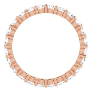 10K Rose Gold 1 CTW Natural Diamond Eternity Band Size 5.5