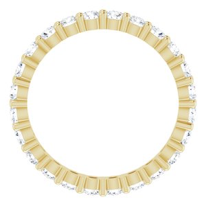 10K Yellow Gold 1 CTW Lab-Grown Diamond Eternity Band Size 5.5