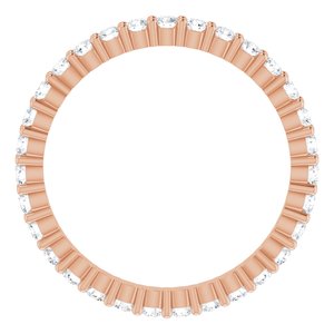 10K Rose Gold 5/8 CTW Natural Diamond Eternity Band Size 5.25