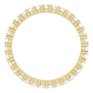 10K Yellow Gold 5/8 CTW Natural Diamond Eternity Band Size 5.25