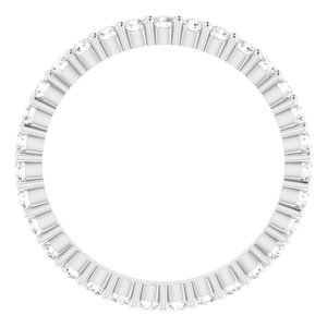 10K White Gold 5/8 CTW Natural Diamond Eternity Band Size 5.25