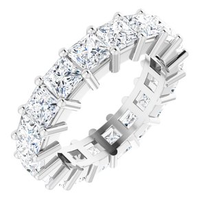 10K White Gold 4 1/2 CTW Natural Diamond Eternity Band Size 5.25