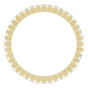 10K Yellow Gold 1/3 CTW Natural Diamond Eternity Band Size 5.5