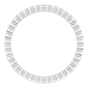 14K White Gold 1/3 CTW Lab-Grown Diamond Eternity Band Size 5.5