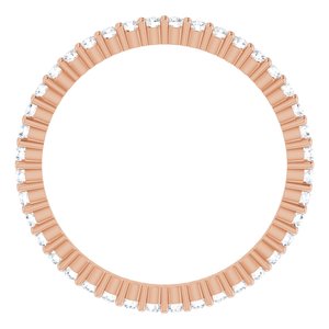 10K Rose Gold 1/3 CTW Natural Diamond Eternity Band Size 5.5