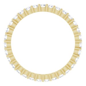 10K Yellow Gold 5/8 CTW Lab-Grown Diamond Eternity Band Size 6