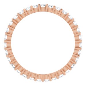 10K Rose Gold 5/8 CTW Lab-Grown Diamond Eternity Band Size 6