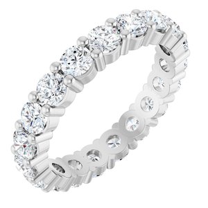 10K White Gold 1 3/4 CTW Natural Diamond Eternity Band Size 6