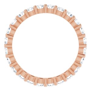 10K Rose Gold 1 CTW Natural Diamond Eternity Band Size 5.25