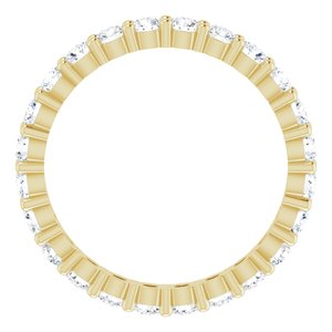 10K Yellow Gold 1 CTW Natural Diamond Eternity Band Size 5.25