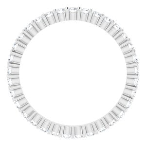 Platinum 1/2 CTW Lab-Grown Diamond Eternity Band Size 4.5