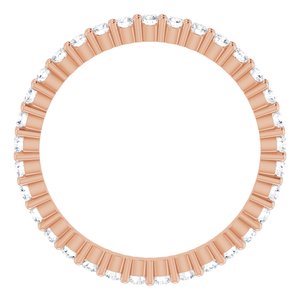 14K Rose Gold 1/2 CTW Lab-Grown Diamond Eternity Band Size 4.5