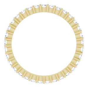 10K Yellow Gold 1/2 CTW Natural Diamond Eternity Band Size 4.5