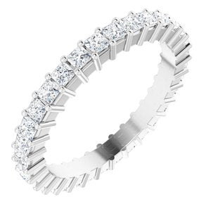 Platinum 1 1/8 CTW Lab-Grown Diamond Eternity Band Size 5.5