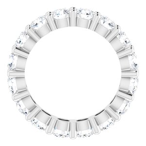10K White Gold 3 7/8 CTW Natural Diamond Eternity Band Size 5.25