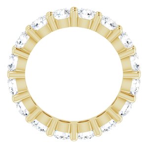 10K Yellow Gold 3 7/8 CTW Natural Diamond Eternity Band Size 5.25