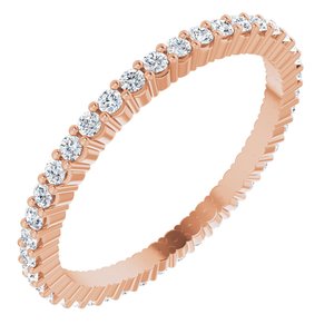 10K Rose Gold 1/3 CTW Lab-Grown Diamond Eternity Band Size 5.5