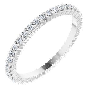 10K White Gold 1/3 CTW Natural Diamond Eternity Band Size 5.5