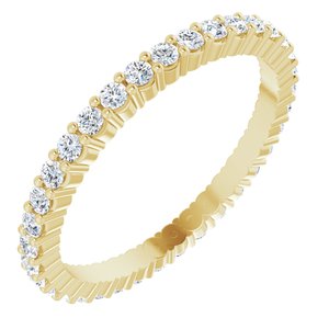14K Yellow Gold 1/2 CTW Lab-Grown Diamond Eternity Band Size 5.5