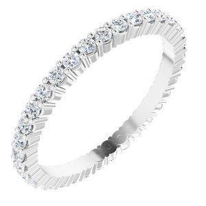 Platinum 1/2 CTW Lab-Grown Diamond Eternity Band Size 5.5