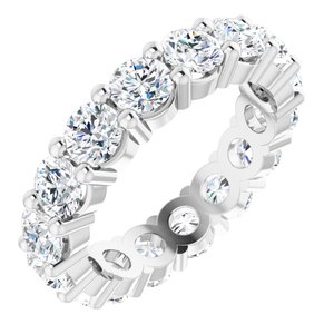 10K White Gold 3 7/8 CTW Lab-Grown Diamond Eternity Band Size 5.5