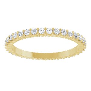 10K Yellow Gold 1/2 CTW Natural Diamond Eternity Band Size 6