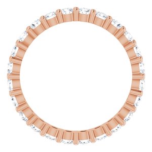 10K Rose Gold 1 CTW Lab-Grown Diamond Eternity Band Size 6