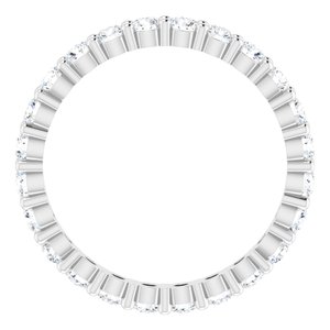 10K White Gold 1 CTW Natural Diamond Eternity Band Size 6