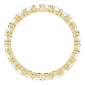 10K Yellow Gold 1 CTW Lab-Grown Diamond Eternity Band Size 6