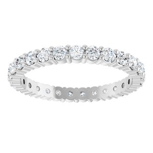 14K White Gold 3/4 CTW Natural Diamond Eternity Band Size 6