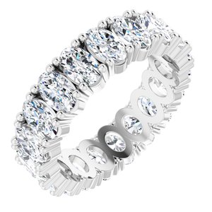 Platinum 4 3/4 CTW Natural Diamond Eternity Band Size 6