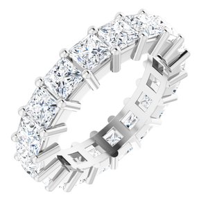 10K White Gold 4 1/2 CTW Natural Diamond Eternity Band Size 6