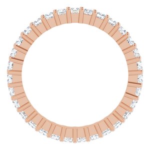 10K Rose Gold 1 CTW Lab-Grown Diamond Eternity Band Size 5.25