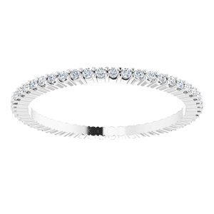 Platinum 1/5 CTW Lab-Grown Diamond Eternity Band Size 5.5