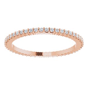 10K Rose Gold 1/5 CTW Natural Diamond Eternity Band Size 5.5