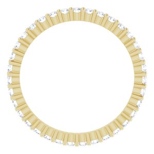 14K Yellow Gold 1/2 CTW Lab-Grown Diamond Eternity Band Size 5.5