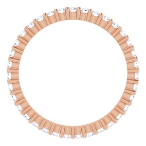10K Rose Gold 1/2 CTW Natural Diamond Eternity Band Size 5.5