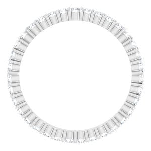 14K White Gold 1/2 CTW Lab-Grown Diamond Eternity Band Size 5.5