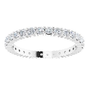 10K White Gold 5/8 CTW Lab-Grown Diamond Eternity Band Size 5.5
