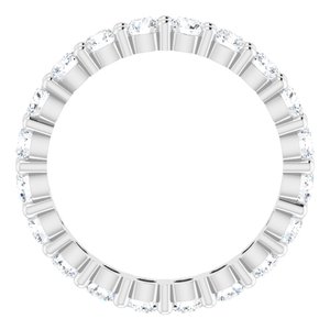 10K White Gold 1 3/8 CTW Lab-Grown Diamond Eternity Band Size 5.5
