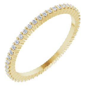 10K Yellow Gold 1/5 CTW Natural Diamond Eternity Band Size 5.25