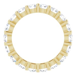 10K Yellow Gold 2 1/6 CTW Natural Diamond Eternity Band Size 5.5
