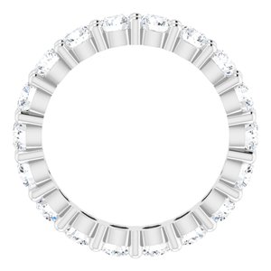 10K White Gold 2 1/6 CTW Natural Diamond Eternity Band Size 5.5
