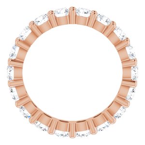 10K Rose Gold 2 1/6 CTW Natural Diamond Eternity Band Size 5.5