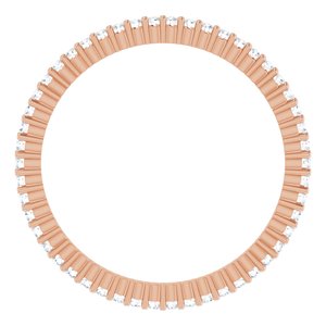 10K Rose Gold 1/5 CTW Natural Diamond Eternity Band Size 5.5