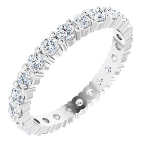 10K White Gold 1 CTW Lab-Grown Diamond Eternity Band Size 5.5