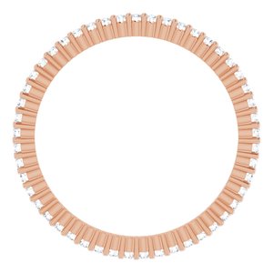 10K Rose Gold 1/5 CTW Natural Diamond Eternity Band Size 5.25